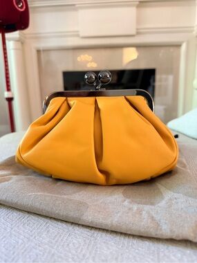 NWT MaxMara Weekend Small Nappa Leather Pasticcino Bag in Yellow